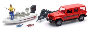 NEW37186 - JEEP con remolque y barco