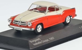 WBX128 - BORGWARD Isabella coupé 1957 rojo y blanco