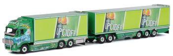 WSI01-1023 - VOLVO FH02 Globetrotter XL caja rígida portaequipajes combi 6x2 remolque y dolly RISTIMAA CIDER SHARK